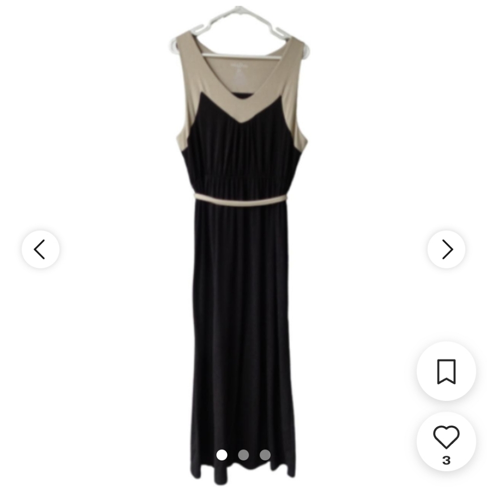 Black and tan Maxi Dress